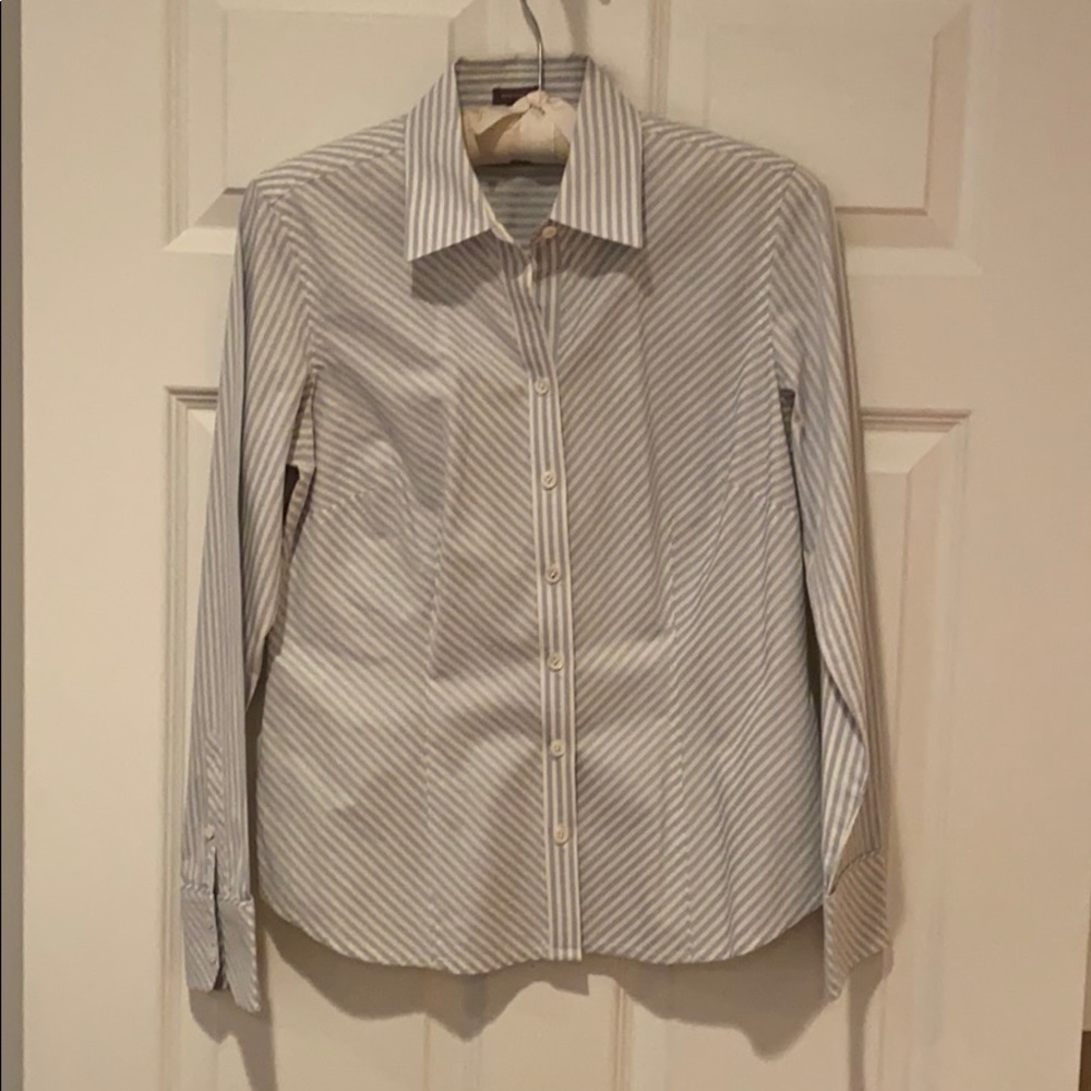 Ann Taylor striped button down shirt